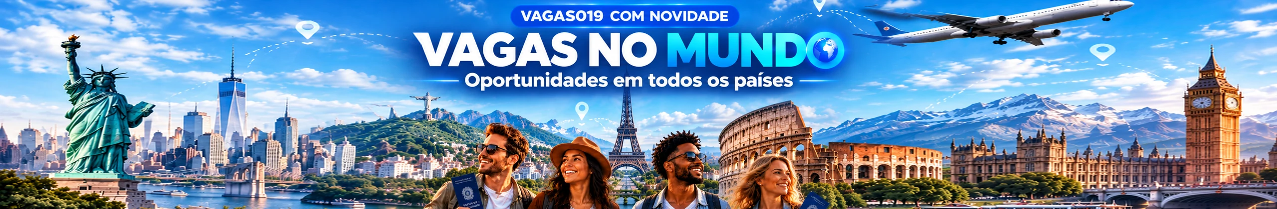 VAGAS NO MUNDO — Oportunidades em todos os países