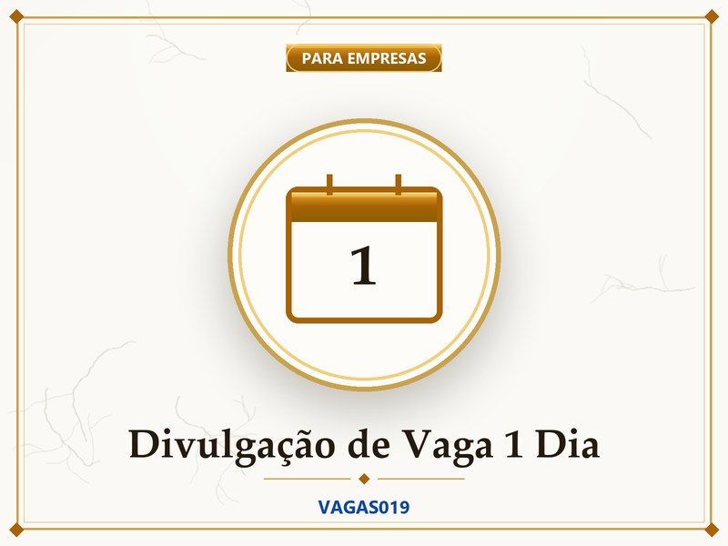 Divulgação de Vaga 1 Dia
