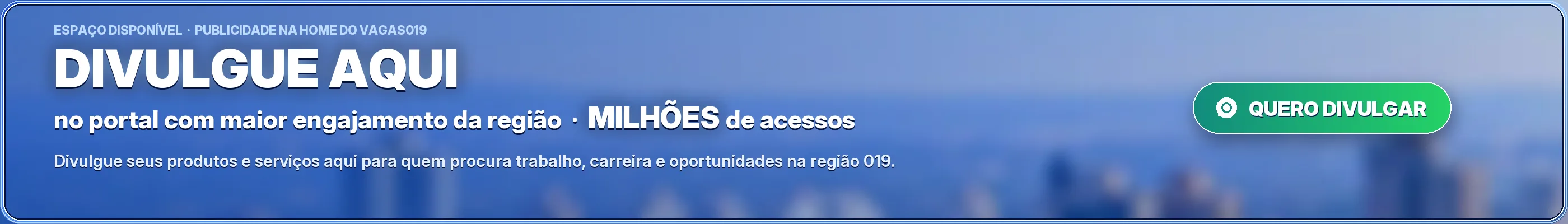 Divulgue aqui: espaço disponível no portal com maior engajamento da região, milhões de acessos. Divulgue seus produtos e serviços. Fale conosco pelo WhatsApp